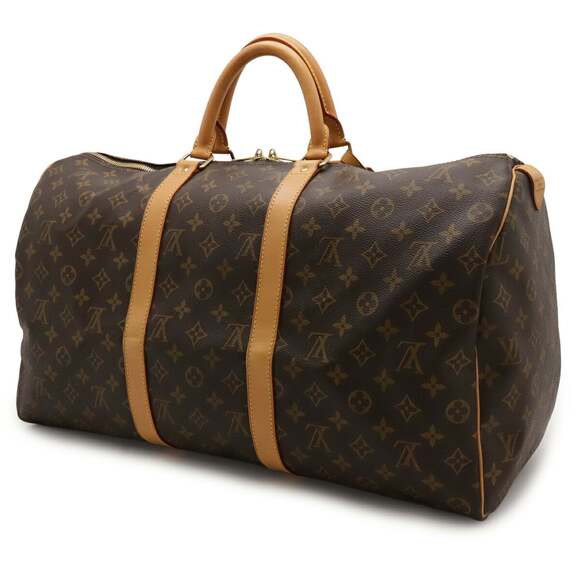 LOUIS VUITTON Authentic Brown Monogram Keepall 50 Boston Bag - Picture 3 of 10